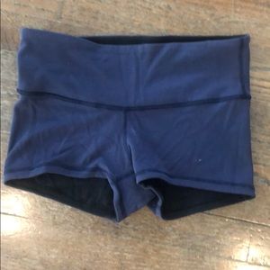 Reversible blue/black spandex